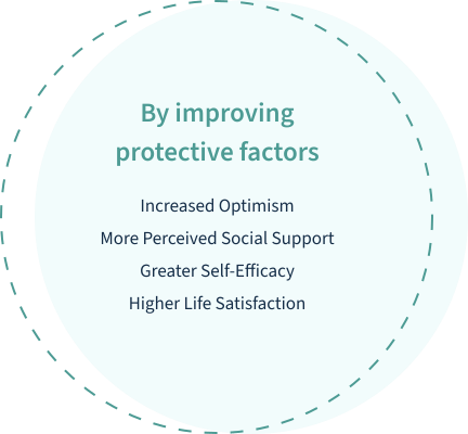 By improving
 protective factors